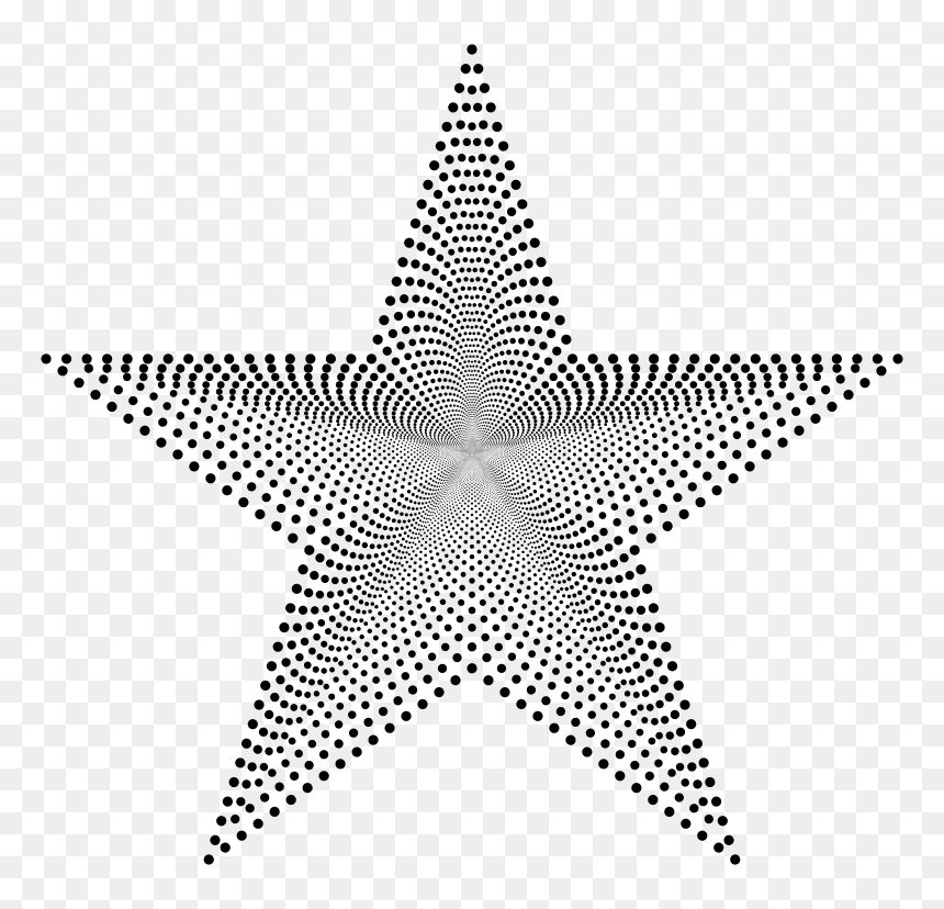 Star Dots - Silhouette Sea Shell Clip Art, HD Png Download - dots png