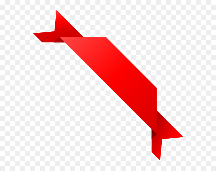 Thumb Image - Corner Ribbons Vector Png, Transparent Png - red ribbon png