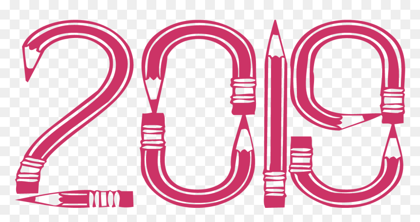 2019 New Year Text Free Png Image, Transparent Png - sticker png