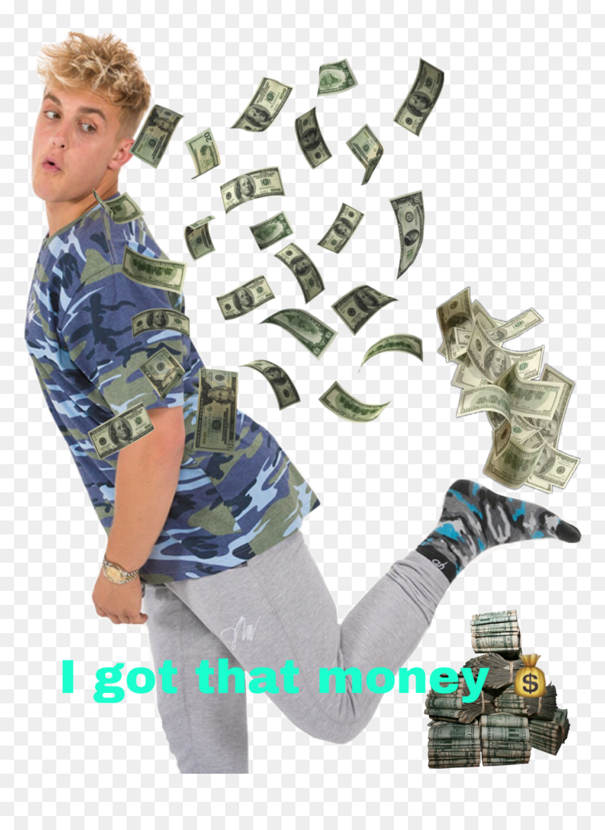 Transparent Jake Paul Png - Cartoon Money Falling Png, Png Download - jake paul png