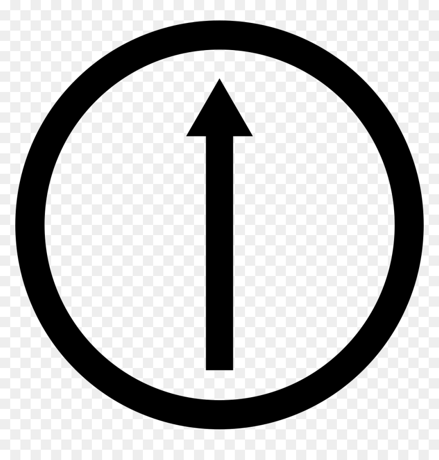 Circle Arrow Up - Peace Sign Clipart Black And White, HD Png Download - arrow mark png