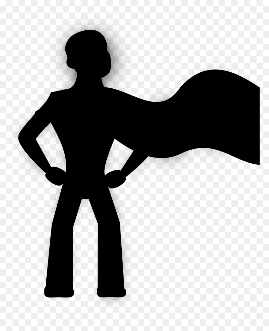 Hero Black And White, HD Png Download - superhero png