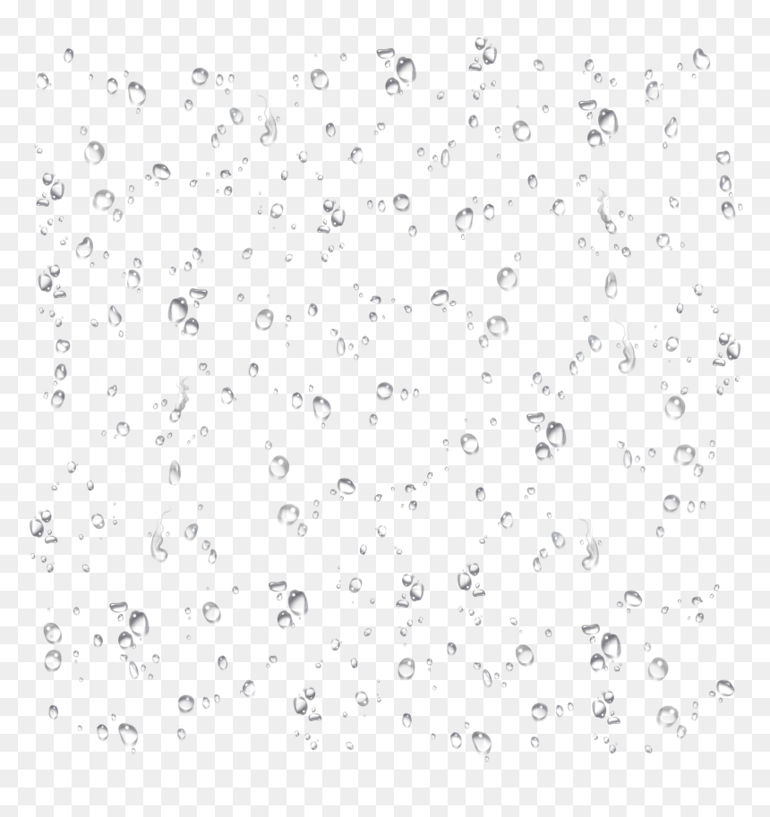 Transparent Water Drops Png Images Download Free Image - Monochrome, Png Download - water drops png