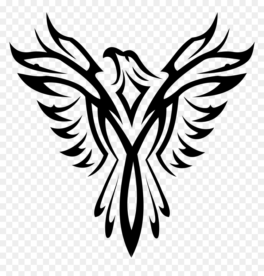 Phoenix Clip Arts - Eagle Black And White, HD Png Download - phoenix png