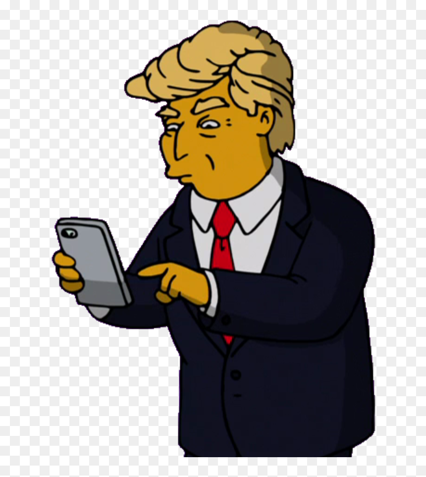 Trump Simpsons, HD Png Download - trump hair png