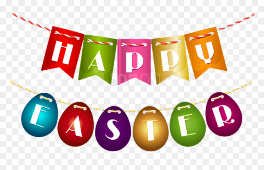 Free Png Download Happy Easter Streamer Png Images - Happy Easter Clipart Png, Transparent Png - happy easter png