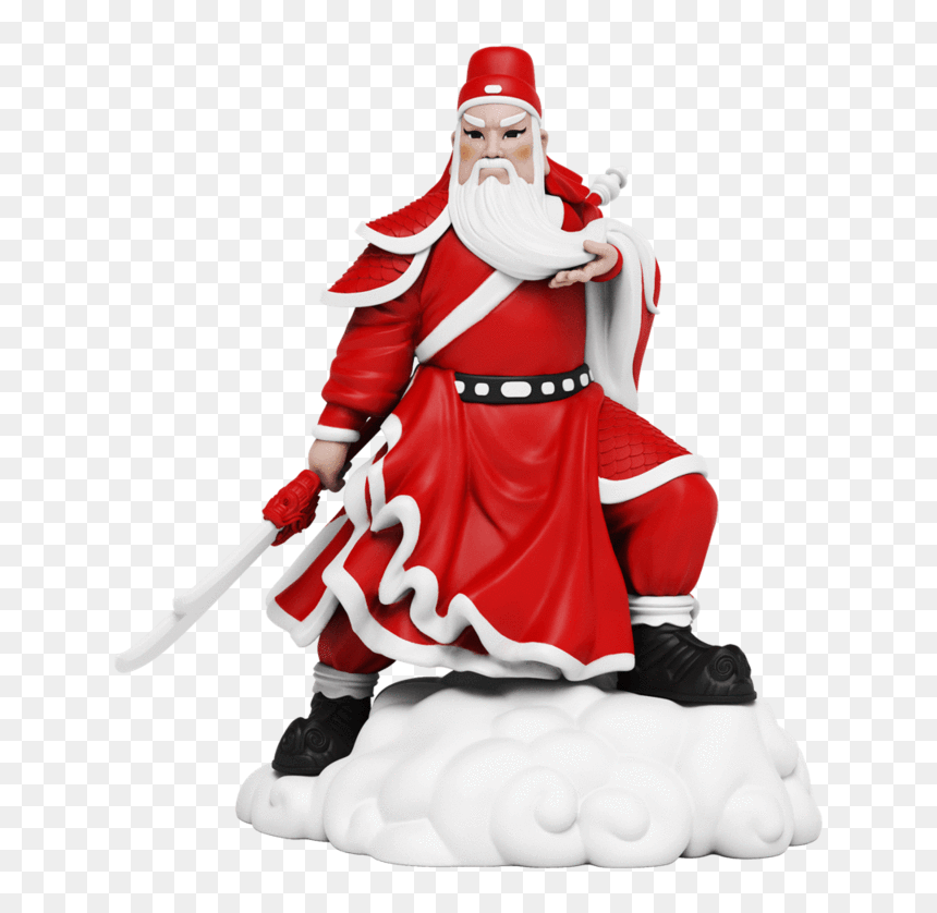 Guan Yu Santa Claus, HD Png Download - santa beard png