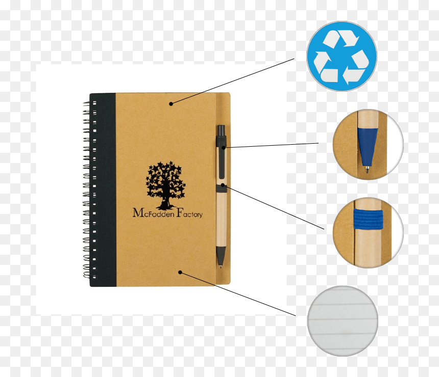 Transparent Spiral Notebook Png - Eco Friendly Notepad Png, Png Download - notebook png