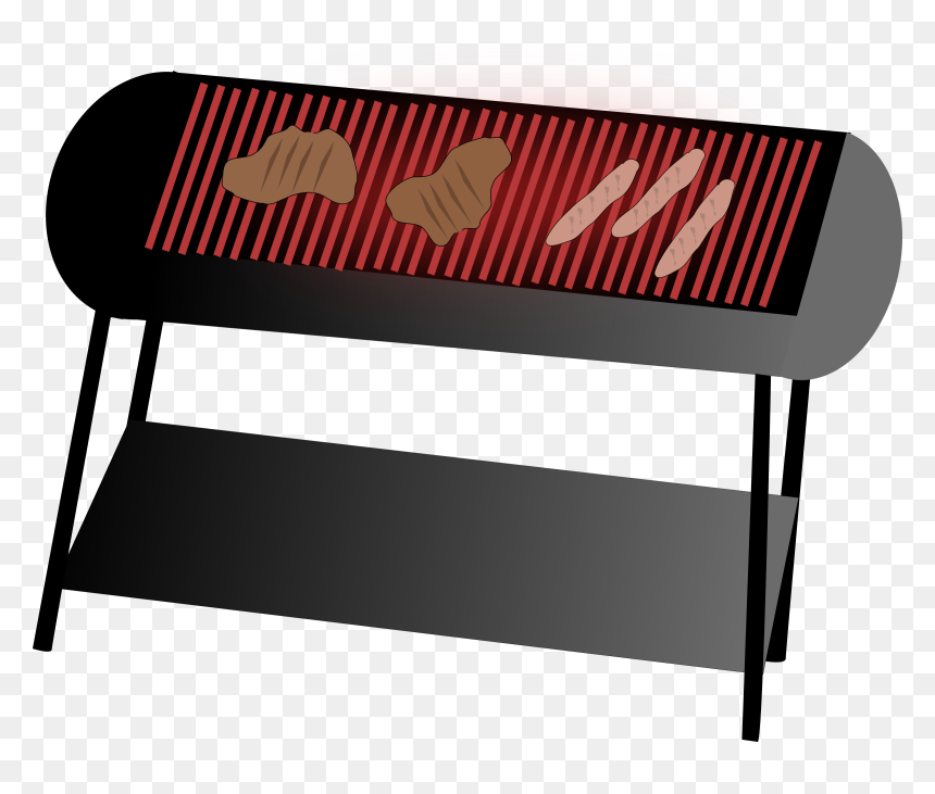 Simple Bbq Grill Vector Clipart Image - Bbq Grill Vector, HD Png Download - grill png