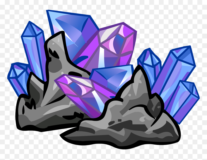 Crystal Clipart Purple Crystal - Club Penguin Crystal, HD Png Download - crystal png