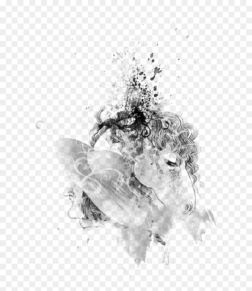 Black Smoke Png Photo - Smoke Brush Ink Transparent, Png Download - black smoke png