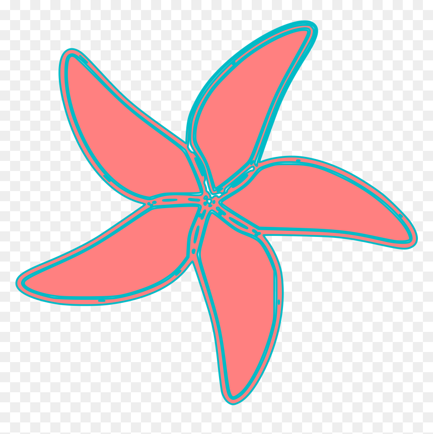 Very Simple Starfish Clip Arts - Starfish Simple Clipart, HD Png Download - starfish png