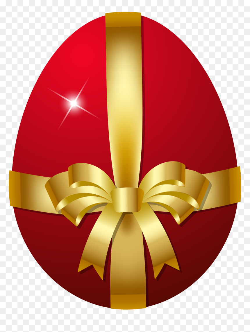 Red Easter Egg Clipart, HD Png Download - happy easter png