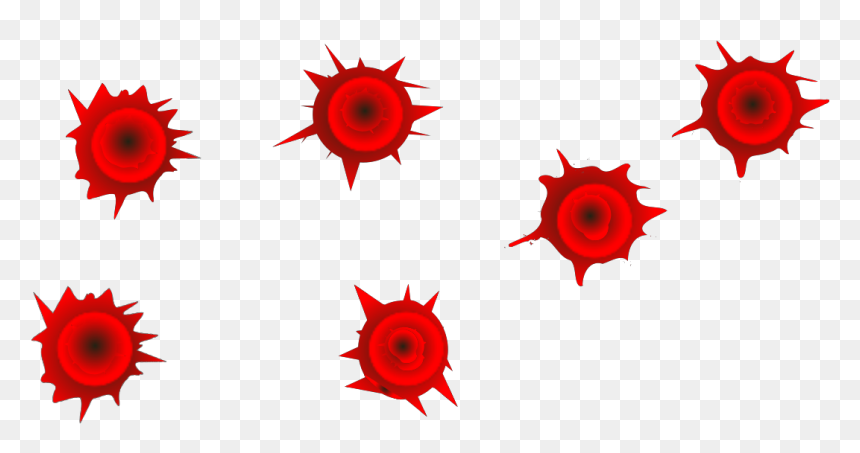 Silhouette Bullet Hole Vector, HD Png Download - bullet holes png