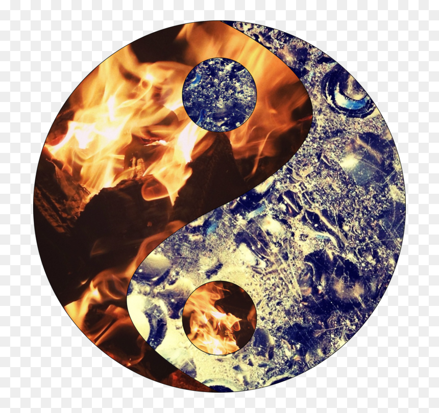 Fire And Ice Necklace, HD Png Download - yin yang png