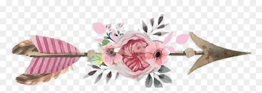 #arrowhead #arrow #flecha #pngstickers #png #watercolor - Transparent Floral Arrow Png, Png Download - flecha png
