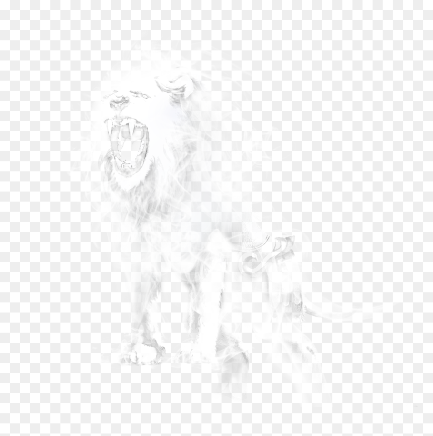#ftestickers #fantasyart #lion #smoke #transparent - Leão Branco Em Png, Png Download - black smoke png