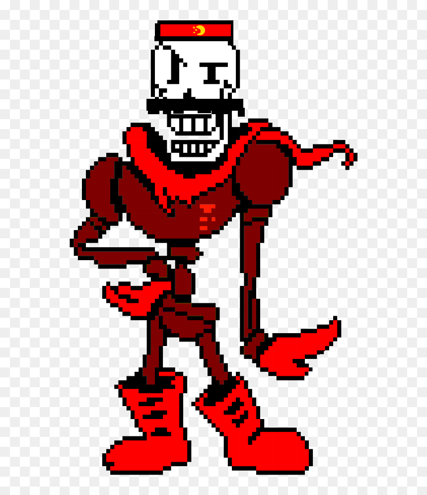 The Newest Member Of The Soviet Union - Papyrus Undertale Pixel Art, HD Png Download - undertale png