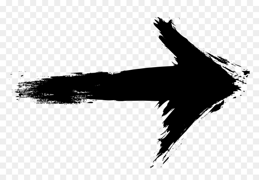 Paint Brush Arrow Png, Transparent Png - black arrow png