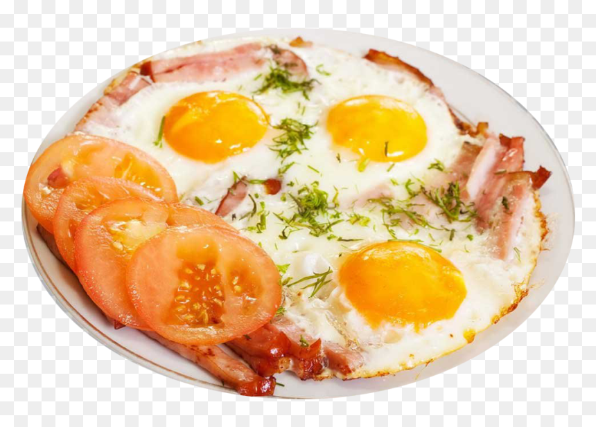 Breakfast Png Background - Bacon And Fried Eggs, Transparent Png - breakfast png