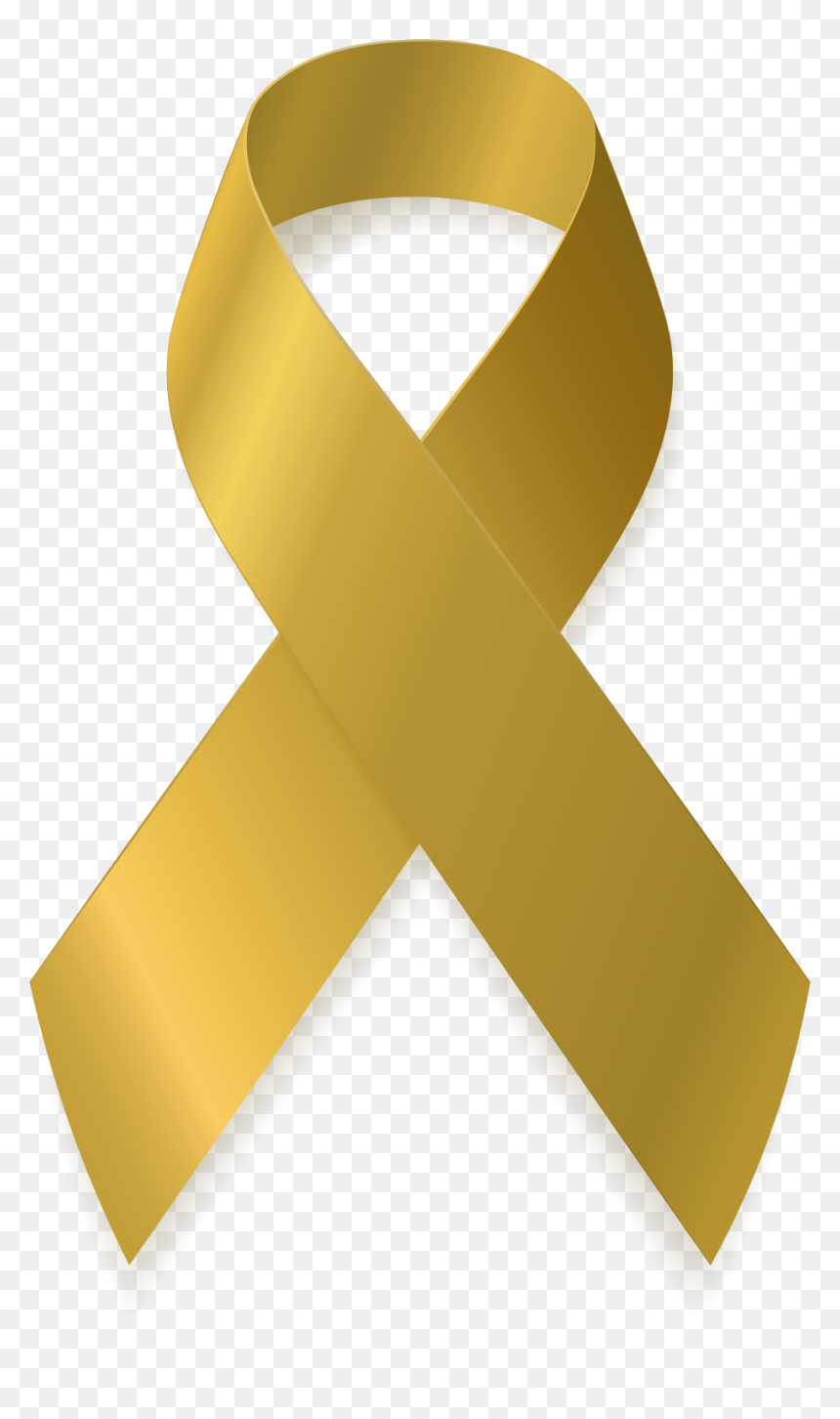 Gold Ribbon - Paper, HD Png Download - gold ribbon png