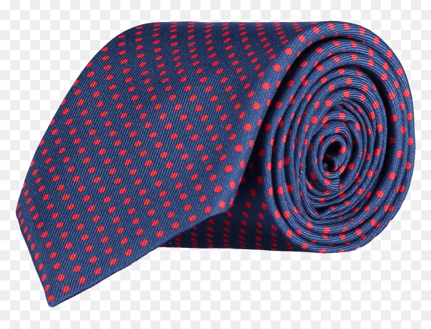 Spotted Silk Tie Blue Red - Paisley, HD Png Download - tie png