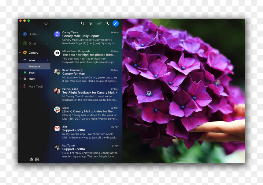 Canary Mail Setapp - Hydrangea, HD Png Download - mail png
