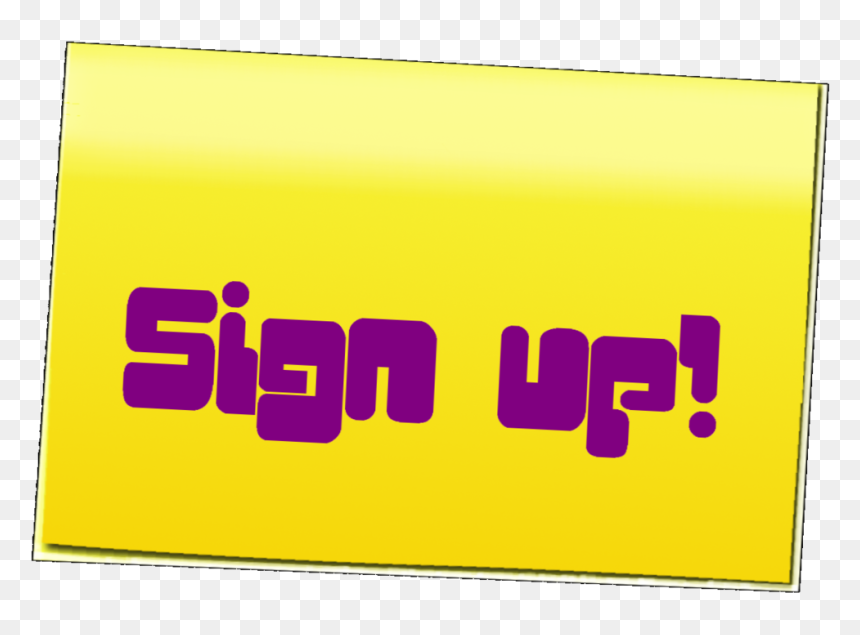 Post-it Note Sign Up - Orange, HD Png Download - post it png