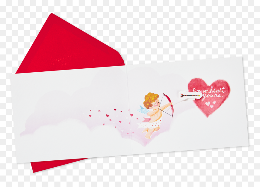 Happy Heart Day Cupid Mini Pop Up Valentine"s Day - Heart, HD Png Download - valentines png
