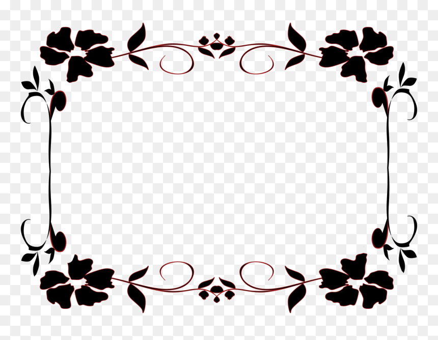 White Floral Border Png Transparent Image, Png Download - white border png