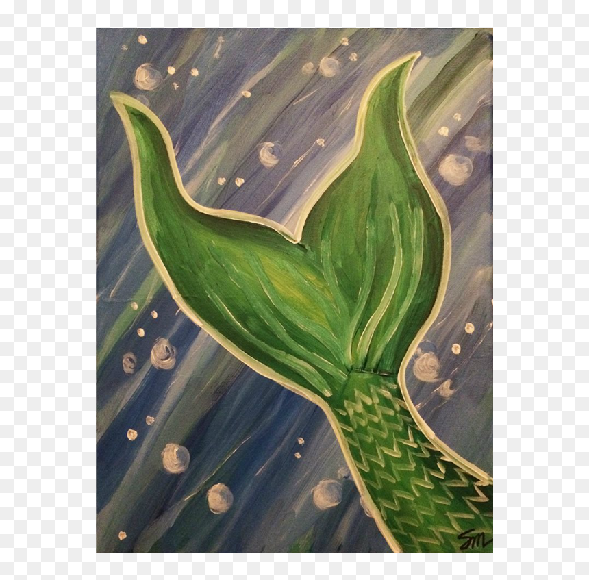 “mermaid’s Tail” - Acrylic Mermaid Tail Painting, HD Png Download - mermaid tail png