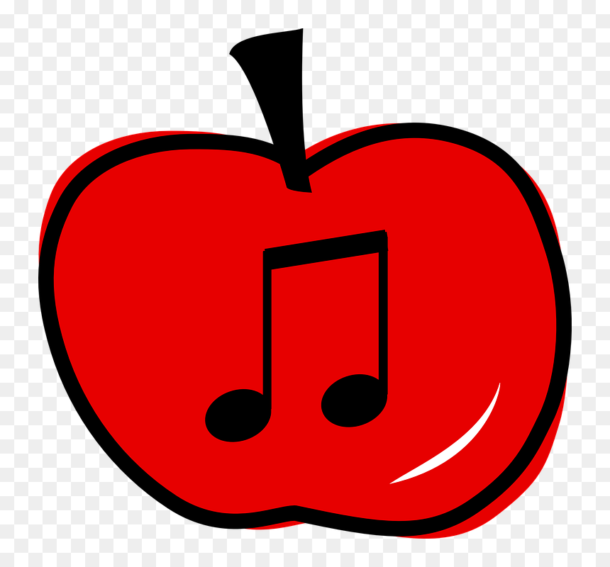 Apple Eighth Notes Clip Art At Clker Com Vector Online - Sri Lakshmi Narasimhar Temple, Narasingapuram, HD Png Download - apple music png
