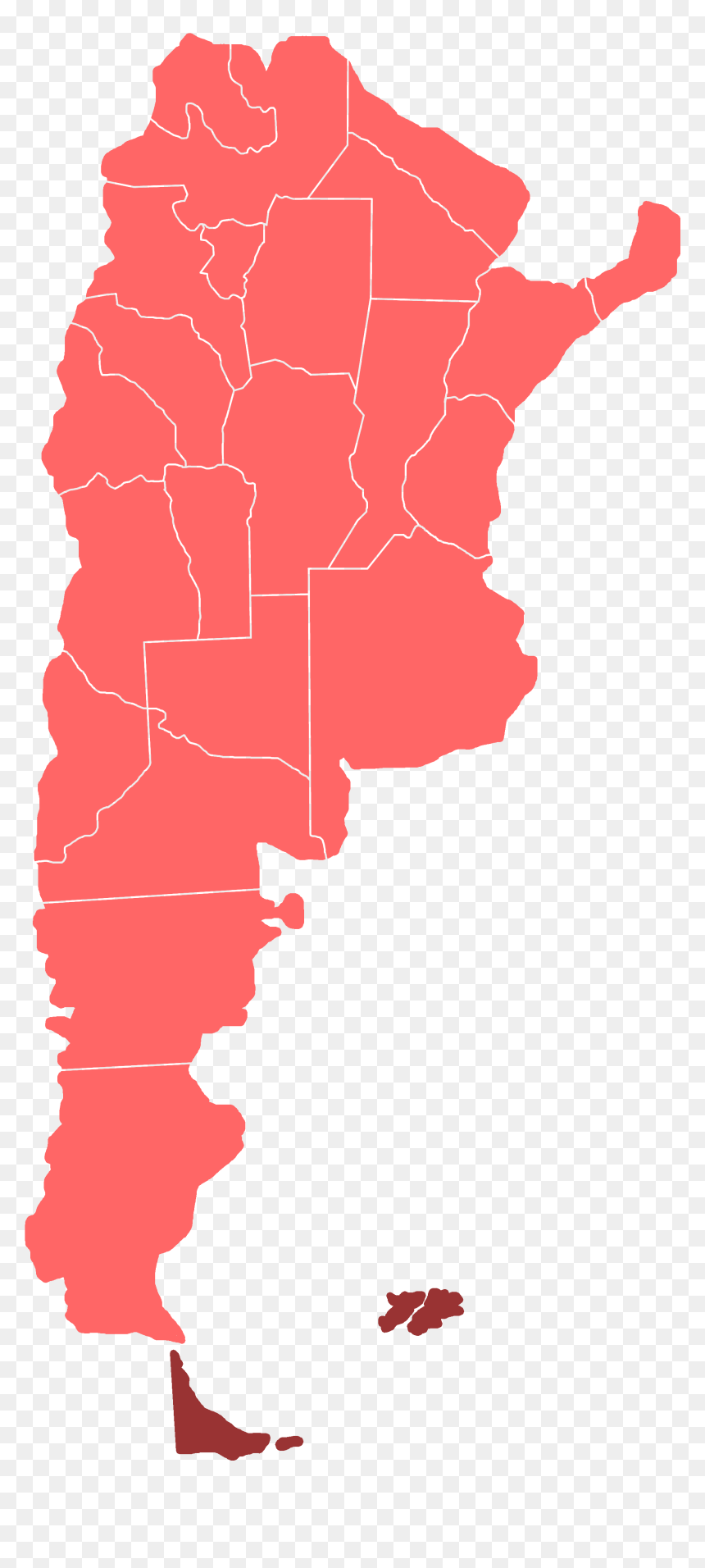 Province Of Tierra Del Fuego - Map Of Argentina Only, HD Png Download - fuego png