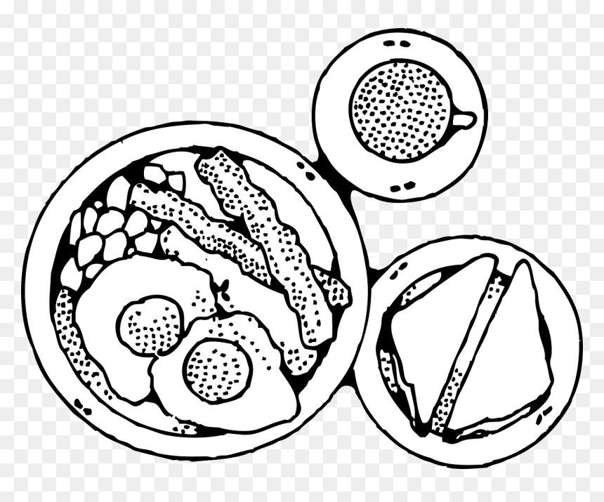 Pancake Breakfast Clip Art Breakfast White And Black, HD Png Download - breakfast png
