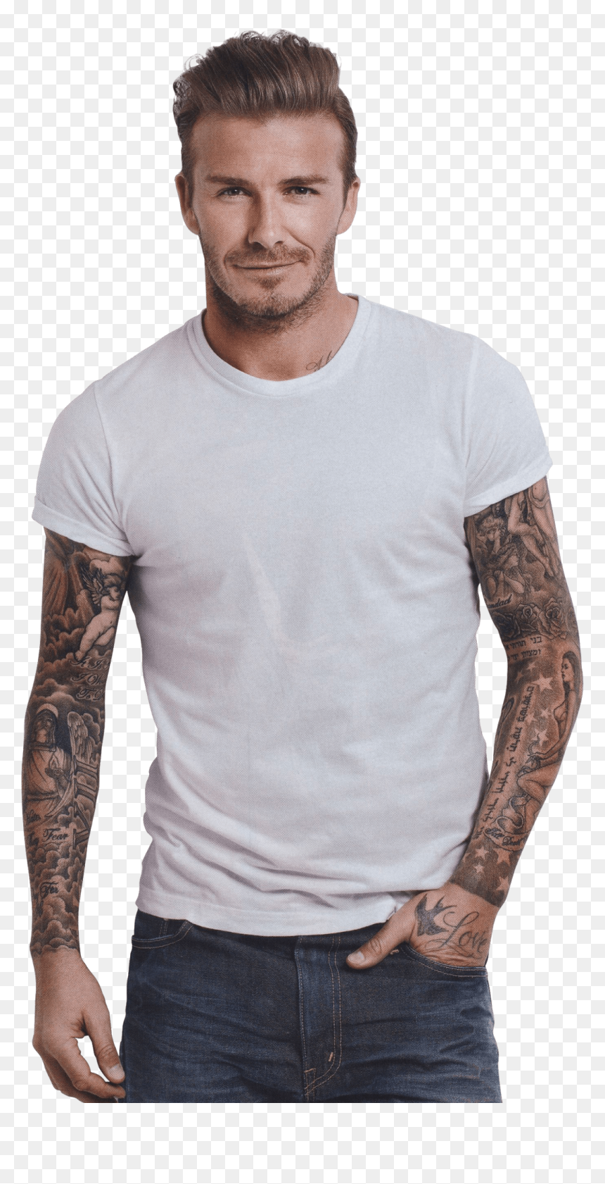 David Beckham Tattoos Clip Arts - David Beckham Mens Health 2012, HD Png Download - tattoos png