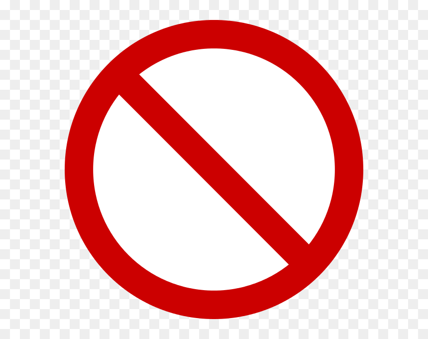 Red Circle With Line Transparent, HD Png Download - no symbol png