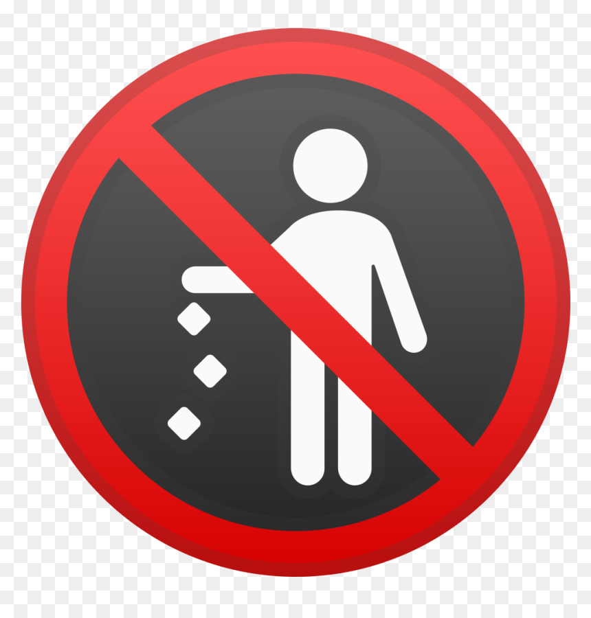 No Littering Icon - No Littering Sign Png, Transparent Png - no symbol png