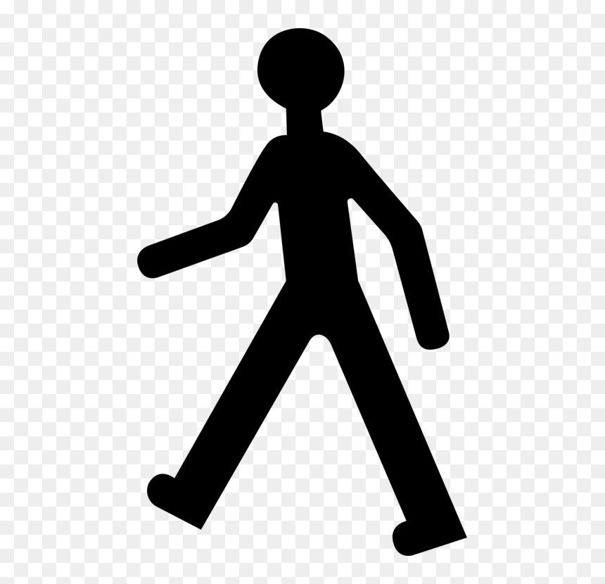 Vector Graphics Clip Art Silhouette Portable Network - Transparent Pedestrian Clipart, HD Png Download - person walking png
