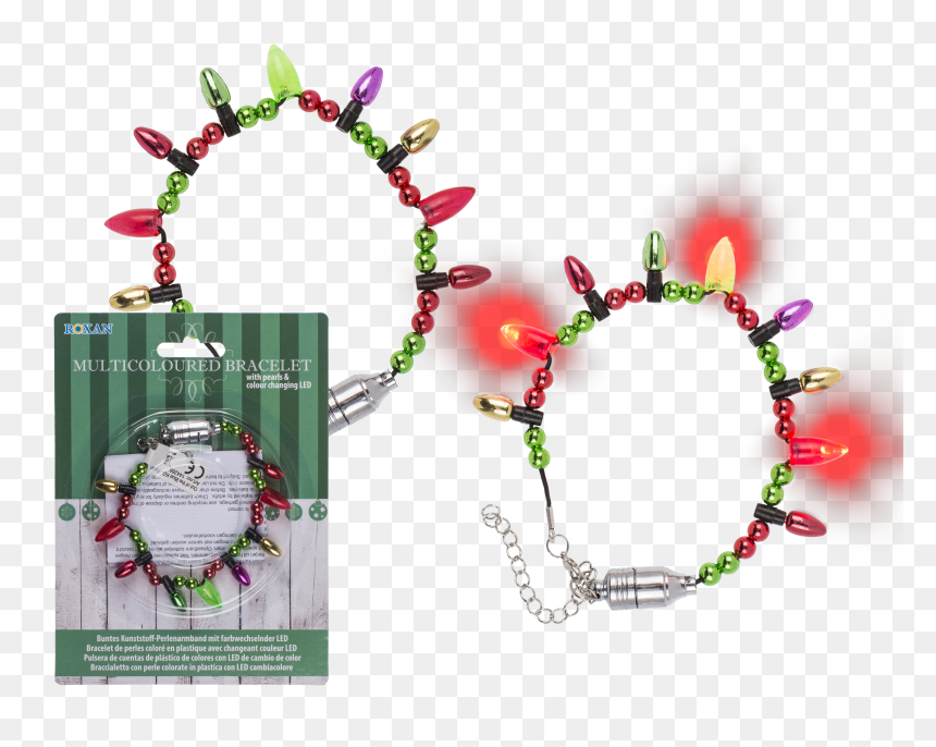Multi Coloured Plastic Bracelet With Pearls With Colour - Rose, HD Png Download - pearls png