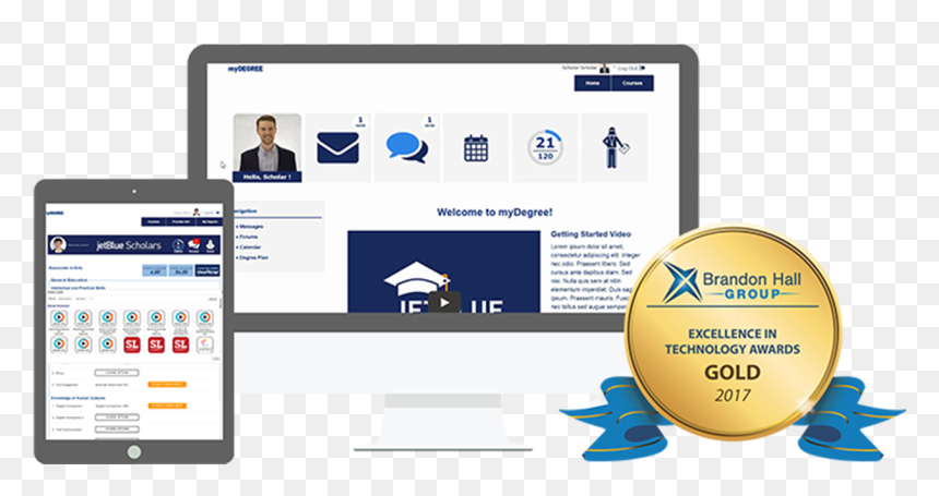 Award-winning Mydegree Platform - Gold Brandon Hall Awards 2019, HD Png Download - award png