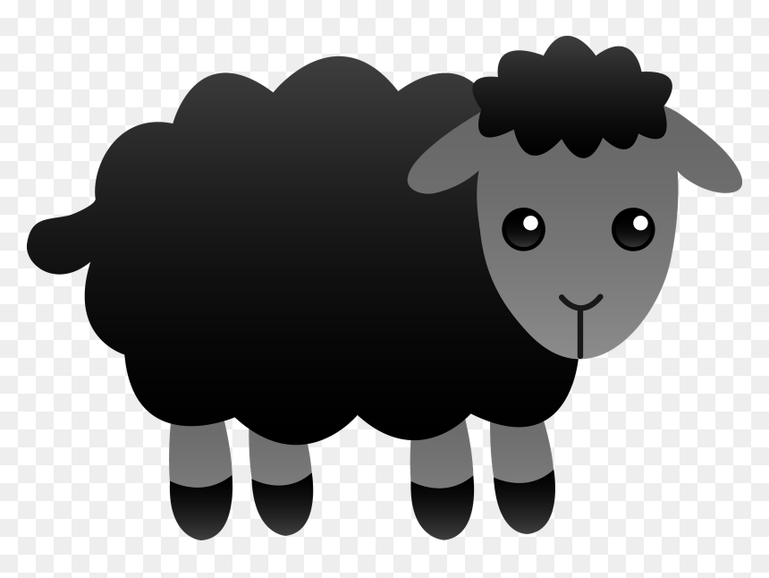 Baa Baa Black Sheep Png Image Clipart - Cute Black Sheep Clipart, Transparent Png - sheep png