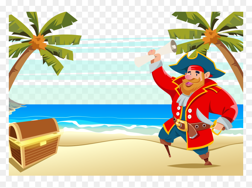 Palm Clipart Pirate - Piracy, HD Png Download - pirate png
