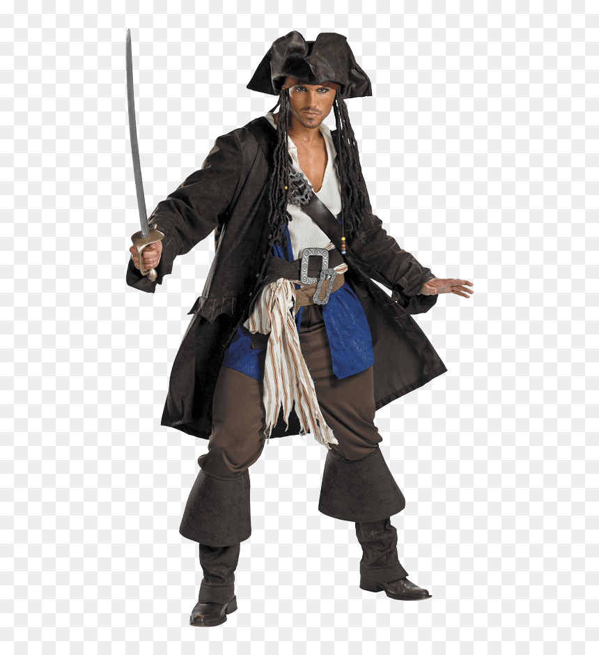 Pirates Of The Caribbean Costumes Jack Sparrow, HD Png Download - pirate png