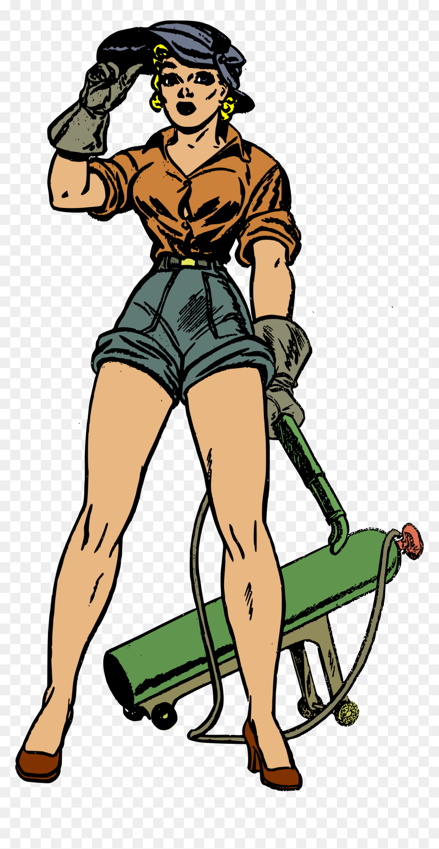 Terry The Torch Clip Arts - Welder Pin Up Girl, HD Png Download - torch png