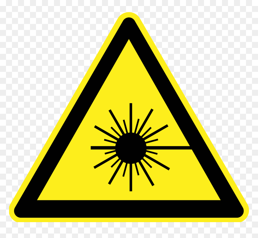 Laser Beam Warning Sign Clip Arts - Fiber Optic Warning Sign, HD Png Download - laser beam png