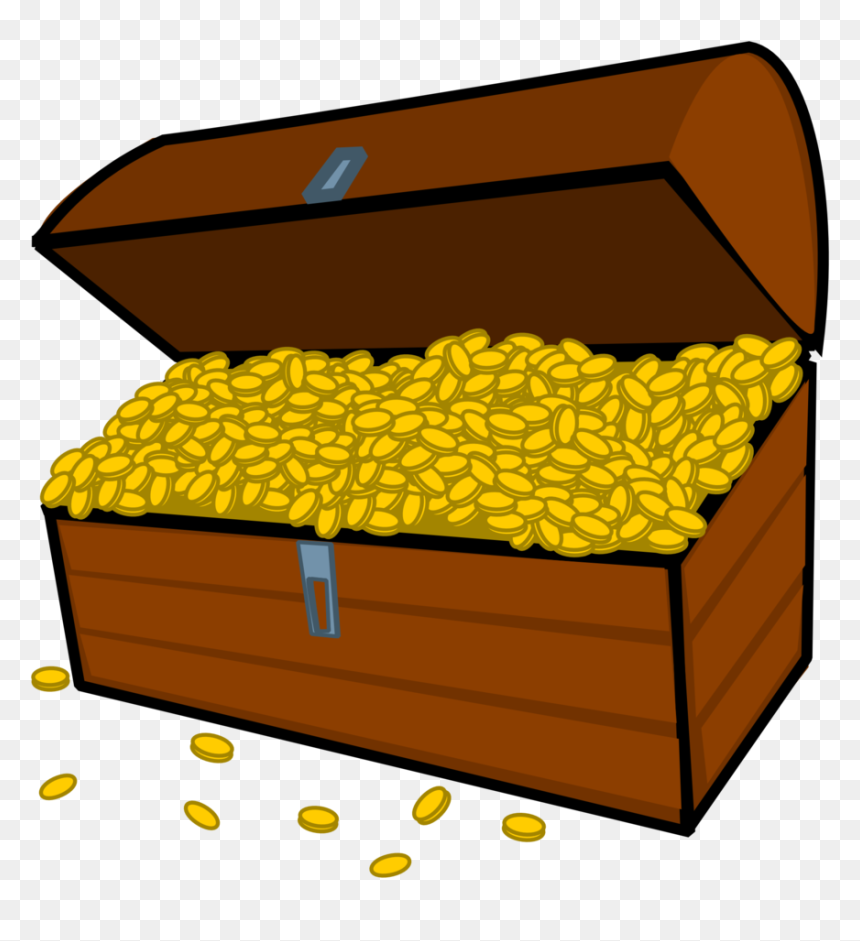 Gold Clip Art Download - Chest Of Gold Coins Clipart, HD Png Download - treasure chest png