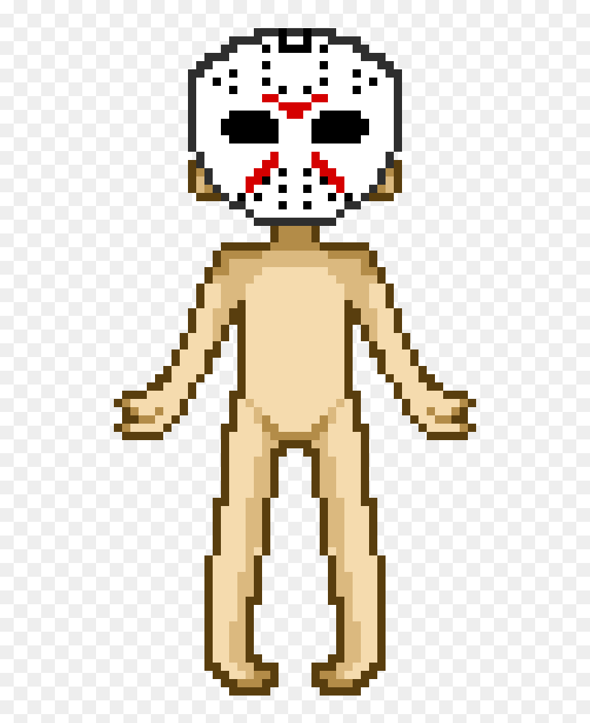 Chara La Cuchara Clipart , Png Download - Minecraft Pixel Art Human, Transparent Png - jason voorhees png