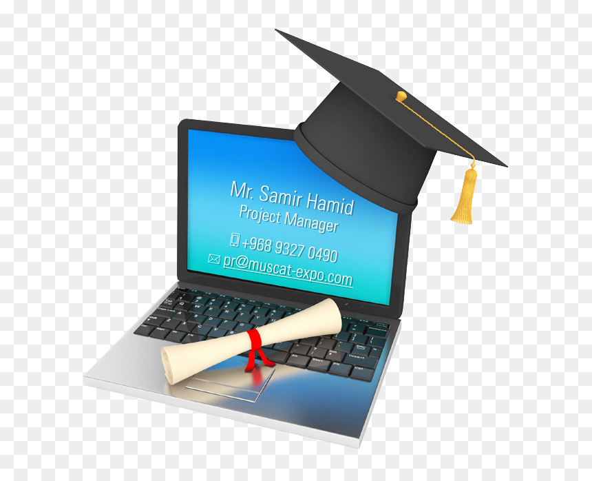 For Exhibiting Enquiries And - Graduation Hat Laptop Logo Png, Transparent Png - graduation hat png