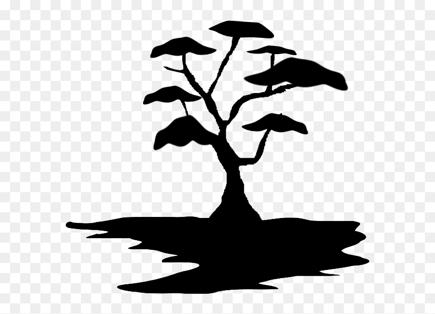 Silhouette Of African Trees, HD Png Download - dead tree png