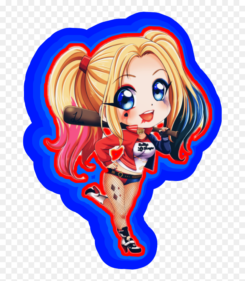 Transparent Margot Robbie Harley Quinn Png - Harley Quinn Cute Cartoon, Png Download - harley quinn png